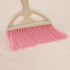 Mini Dustpan and Brush Set Portable Small Broom with Dust Pan Handheld Hangable Whisk Broom and Dust Pan for Home, Kitchen, Table, Office, Car 1 Pcs (Pink)