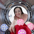 Dryer Balls – Patented Silicone Guard, Natural Wool Core, Super Anti-Tangle & Saves Drying Time, Reduces Static & Noise, Natural Fabric Softener, XL 3" Pack of 6