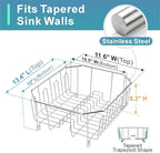 GSlife Small in Sink Dish Drying Rack - Stainless Steel Compact Dish Drainer for RV Kitchen Apartment Sink, Rust Resistant Inside Sink Rack, 1–2 Person Households, 11.6" W x 13.4" L, Silver