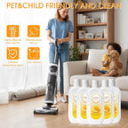 8 Pack 4000ml Floor Cleaning Solution Compatible with Tineco Floor One Ifloor Series Floors Cleaner Refill Solution Wet Dry Vacuum Mops Solutions(Orange Scent)