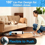 HABIUBIU Wet Dry Vacuum Cleaner, 180° Lay-Flat Cordless Vacuum Mop Combo with Edge Cleaning, All-in-One Floor Cleaner for Hard Floors, 45mins Runtime, Full-Path Self-Cleaning&185℉ Flashdry