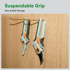 PrunePro 8" Professional Pruning Shears for Gardening Bypass Hand Pruner Stainless Steel Sharp Garden Scissors Plant Flower Rose Garden Clipper Green & Orange