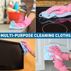 Microfiber Cleaning Cloths-18 Pack, Cleaning Rags, Microfiber Towels for Cars, Home 5 Colors Assorted (12x12 inches)