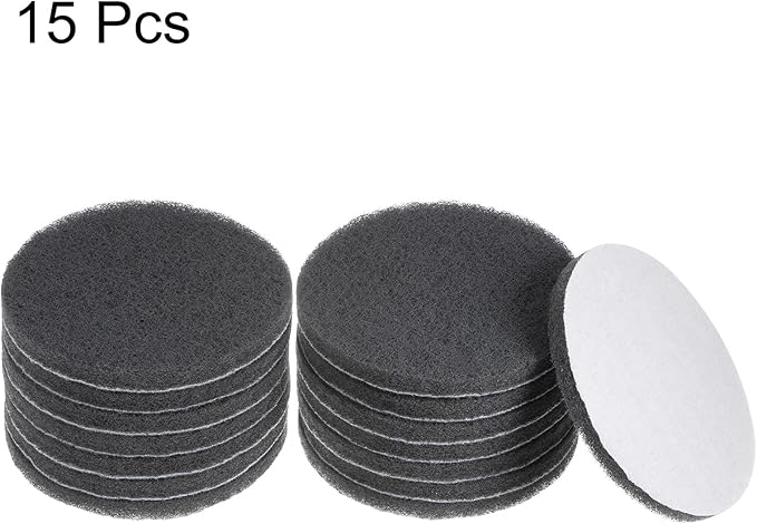 HARFINGTON 15pcs Drill Power Brush 5 inch Tile Scrubber Scouring Pads 800-1000 Grit for Bathroom Kitchen Household Cleaning