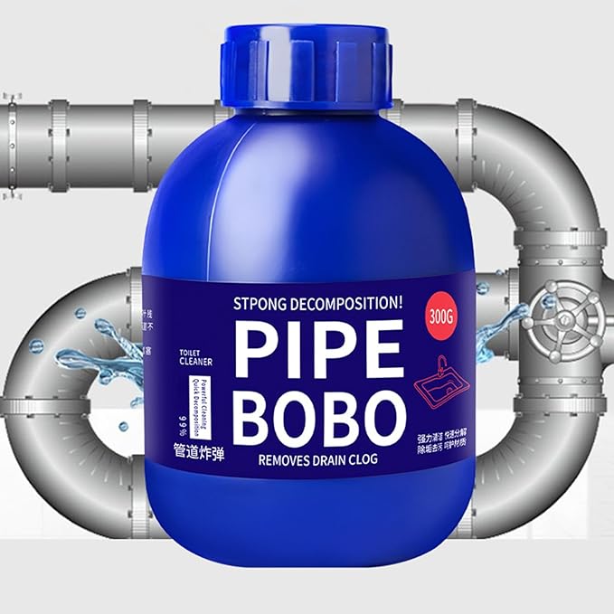 Heavy-Duty Pipe Declogger & Deodorizer, Professional Strength Pipe Dredging Formula, Fast-Acting Sink/Toilet/Kitchen Drain Opener, Powerful Unclogging, Clog Remover, Shower, Tub, Compatible (2)