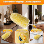 60 Count 360° Heavy Duty Duster Refills, Compatible with Swiffer Duster, Larger Size Disposable Electrostatic Microfiber Dusters, 4X Thick Cleaning Dusters, Unscented