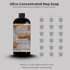 Lapew Vanilla Cream Scented Mop Soap - Luxury Floor Cleaner Concentrate for Mopping Tile, Laminate, Vinyl & Hardwood | Streak-Free, Low-Foam | 36 oz