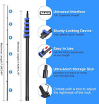 30 Foot High Ceiling Duster Kits with 4.7-24 FT Carbon Fiber Extension Pole, Feather Duster, Cobweb Duster, Ceiling Fan Duster, Window Squeegee & Cleaner with Pole 24 Ft