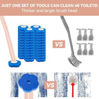 Disposable Toilet Brush with 48 Refills,Toilet Cleaning Supplies,Toilet Wand Brush Starter Kit,Wall Mounted Toilet Bowl Cleaner Brush with Holder for Bathroom Deep Cleaning & Hygiene (pink)