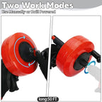 50 Ft Drain Auger,Use Manually or Drill Powered 50 Feet Drain Snake,Heavy Duty Flexible Plumbing Snake,With Gloves and Storage Bag for Kitchen Sink, Shower Drain (50FT, Red)
