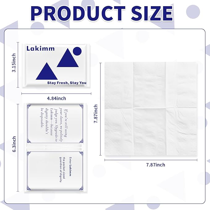 Travel Size Pocket Tissues, 50 Pack Slim Pack - 4 Ply Facial Tissues for On-the-Go & Gifts by lakimm