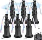 Fly Fans for Tables, Fly Fan for Indoor Outdoor Tables Battery Powered Fly Swatter Fan to Keep Flies Away with Holographic Blades for Home Party Outside Picnic, 6 Pack