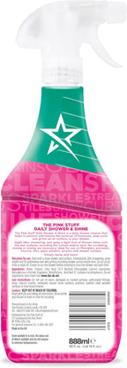The Pink Stuff Miracle Daily Shower & Shine Spray – 30oz Bathroom Cleaner for Glass, Tile, Mirrors & Chrome – Prevents Soap Scum & Watermarks – No Rinse Spray & Leave Formula