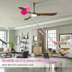 Ceiling Fan Cleaner Duster with 60 inch Extension Pole, Dusters for Cleaning High Ceiling Fan Blades, Dusters Kit with Storage Bag, Cleaning Tools for Families (13pcs)
