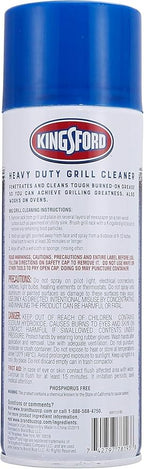 Kingsford Heavy Duty Foaming Grill Cleaner Spray, BBQ Degreaser for Charcoal & Gas Grills, Cuts Grease, Burnt-On Food & Grime, Easy Spray-On Foam for Grill Grates & Surfaces, Aerosol, 14.5 Oz - 2 Pack