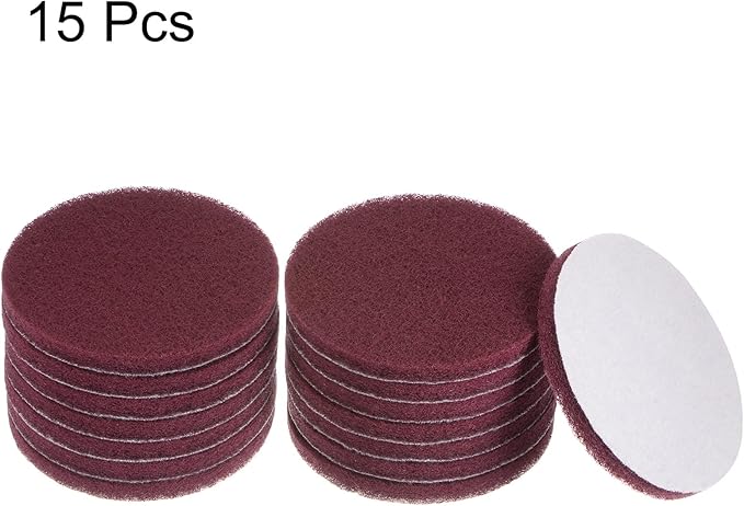 HARFINGTON 15pcs Drill Power Brush 5 inch Tile Scrubber Scouring Pads 800 Grit for Bathroom Kitchen Household Cleaning