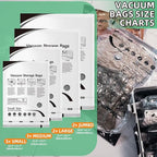10 Pack Vacuum Storage Bags, Space Saver Bags, Compression for Comforters and Blankets, Sealer Clothes Storage with Hand Pump. (2J/2L/3M/3S)