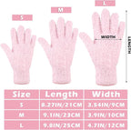 Patelai 3 Pairs Microfiber Plant Dusting Gloves Leaf Cleaning Gloves for Indoor Plants, Blinds, Furniture, House (Pink,Nude,White,Small)