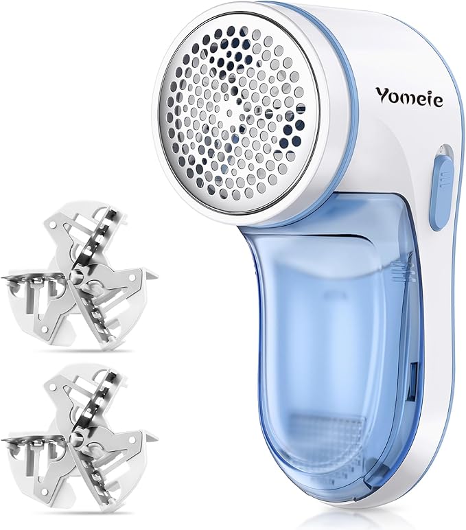 Fabric Shaver, Electric Lint Remover, Lint Shaver for Clothing & Furniture, Sweater Shaver & Pilling Remover, Depiller Effectively Remove Pills, Lint, Fuzz from Couch - Battery Operated