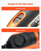 VEVOR 84-Piece Rotary Tool Kit, 200W Mini Power Rotary Tool Corded, 6-Level Speed 8000-40000 RPM Multi-Purpose DIY Tools for Engraving, Sanding, Polishing, Carving, Grinding, Cutting, DIY Crafts