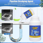 Sink Drain Cleaner, Powerful Pipeline Dredging Agent, Drain Clog Remover for Unclogs Bathroom and Kitchen Sinks, Drains (2PCS)