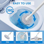 50 Count Toilet Wand Refills for Clorox, Upgrade Scrubbing Fiber Cotton Brush Heads Compatible with Clorox Toilet Wand for Bathroom Efficient Cleaning