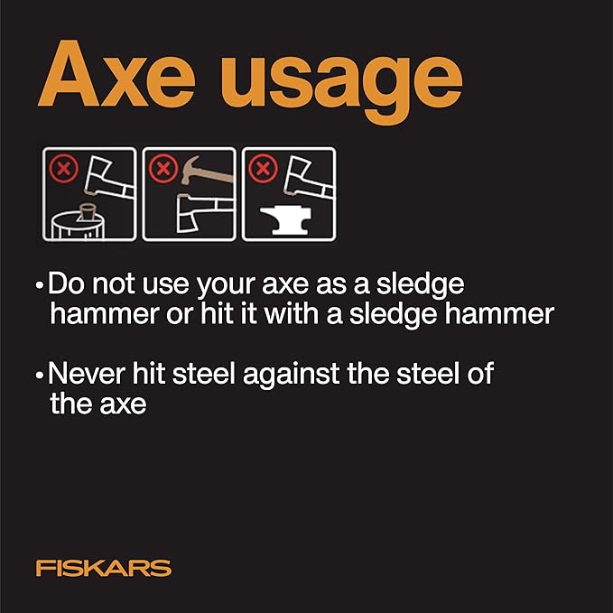 Fiskars X7 Small 14" Hatchet Axe with Sheath for Chopping Wood Kindling for Campfires while Outdoors & Camping, Insert-Molded Forged Steel Head, Low-Friction Blade, Shock Absorbing Handle & Non-Slip Grip