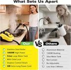 TVD Steam Cleaner, Steamer for Cleaning with 26 Accessories, Steam Cleaner for Home with 5M Extra-Long Power Cord for Home Floor Cleaning, Tile Detailing, Grout, Upholstery.