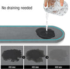 Sponge Holder for Kitchen Sink with High Brush Holder, [Stay-Dry Anywhere & No Drainage Needed] Rustproof Stainless Steel Kitchen Sink Caddy Organizer with Water Absorbing Stone Tray, Silver