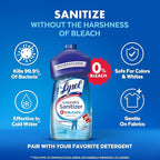Lysol Disinfectant Laundry Sanitizer, Laundry Detergent Additive, Color Safe Bleach Alternative, Laundry Odor Eliminator, Kills Bacteria & Viruses, Crisp Linen Scent, 40 fl oz (pack of 4)