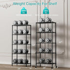 SINGAYE 5 Shelf Storage Wire Shelves Closet Bathroom Organizers Metal Pantry Kitchen Garage Shelving Unit Laundry Room Organization Home Narrow Rack Net Basket with Wheels Black