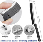 Crevice Cleaning Brush 12-Pack - Heavy Duty Hard Bristle Gap Brush for Deep Cleaning - Ultra-Thin Window Track Cleaning Tool for Shower Grout, Sliding Doors, Baseboards & Auto Detailing