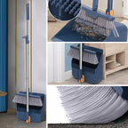 Broom and Dustpan Set 180° Rotatable Magic Outdoor Broom Standing Storage Buckle Type Brooms for Sweeping Indoor Hand Brooms for Home & Kitchen, Household Cleaning Tool Home Essentials Cute Stuff