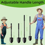 43.7Inches Small Spade Trench Shovel with Heavy Duty Steel Handle Garden Tools, Small Shovel for Digging Gardening Camping Yardwork Car, Black