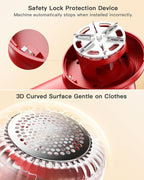 coldSky Rechargeable Fabric Shaver, Lint Shaver with Digital Display, Sweater Shaver with 6-Leaf Blades and Safety Lock, 3-Speeds Defuzzer Remove Fuzz, Pills from Clothes, Furniture, Sofa, Blanket Red