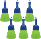 LOLA Whisk Broom, Hand Brush, 6 Pack, Durable Bristles, Whisks Away Dirt & Debris, Compact, Hang Hole for Easy Storage, Indoor/Outdoor