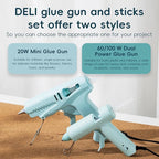 Professional Heavy Duty Glue Gun, High Temperature, Industrial Strength, with Stand (60W/100W Dual Power), Design for School Arts& Crafts, DIY Projects and Home Repairs& Decoration