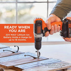 BLACK+DECKER 20V MAX Drill with Home Tool Kit, 64-Piece (BCKSB62C1)