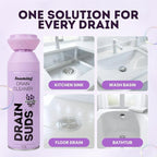 Foaming Drain Cleaner, Sink Cleaner and Deodorizer, Drain Clog Remover for Kitchen Sinks, Bathrooms, Shower Drains, Tubs, Washbasin, Clogged Pipe Opener, Lemon and Lavender, 2 Pack
