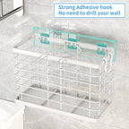 OVICAR Hair Dryer Holder - 3-in-1 Hair Tool Organizer Blow Dryer Holder Adjustable Height Cabinet Door/Wall Mounted Bathroom Organizer for Hair Dryer, Flat Irons, Curling Wands, Straighteners Storage