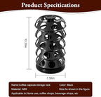 CEHNCEH K Cup Holder: Coffee Pod Carousel Organizer, Compatible with 40 Keurig K-Cup Pods, Spins 360-Degrees - Lazy Susan Platform, Home or Office Kitchen Counter Organize (New Model Black)