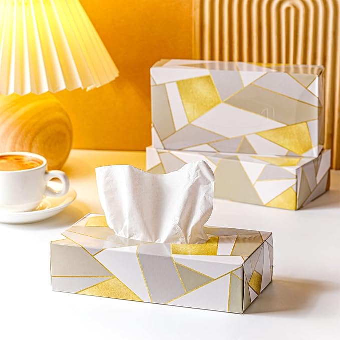 Yinder 12 Packs Facial Tissue Box 1560 Sheets Soft Facial Tissue Box for Fall Halloween Christmas 2 Ply 130 Sheets Disposable Travel Tissues Bulk for Car Household Kitchen(Modern)