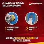 DURA-COATING TECHNOLOGY, Blue Premium Metal Polish - Perfect Brightener and Scratch Remover for Aluminum Wheels, Diamond Plate, Stainless Steel, Copper, Brass, & Nickel - (16 Ounce Bottle)