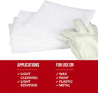Scotch-Brite 7445 Light Cleansing Hand Pads, 6 in x 9 in, White, Ultra Fine Abrasive, 20 Pads/Box, Non-Scratch Pads for Delicate Cleaning & Finishing Tasks