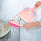 Homoyoyo Mini Broom and Dustpan Set for Household Cleaning, Small Red Desktop Sweeping Kit with Brush, Multi-Function Portable Cleaning Accessory for Pet Hair and Tabletop Use