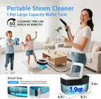 Steam Cleaner for Home(True High Temperature257℉),3-Levels Adjustable Handle Steamer for Cleaning,1.9 Quart Steam Cleaner for Car,2500W Handheld Steam Cleaner,Clean Grease,Dirt,Tile Furniture