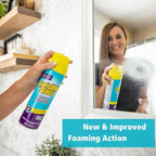 Invisible Glass 91160-2PK Premium Aerosol Glass and Window Foaming Cleaner Spray – Cleans Glass, Windows, Mirrors, Shower Doors, and More – Streak-Free, Ammonia-Free, Tint-Safe – 19 oz (Pack of 2)