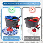 4 Pack RinseClean Spin Mop Replacement Head Spin Mop Refills Compatible with O Ceda RinseClean Dual System, Microfiber Mop Easy Cleaning Floor Head Mo-p for Floor Cleaning RinseClean 2 Tank System
