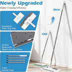 Mini Sweeper Mop,Masthome Reusable Clamp Mop with 50 " Stainless Steel Handle,1 Second Installation,Compatible with Swiffer Pads,Flat Dust Mops for House Wall, Windows, Corners - 1 Sweeping Cloth