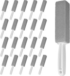 20Pcs Pumice Stone for Cleaning, Pumie Scouring Stick with Handle, Toilet Stone Brush Block, Hard Water Stain Remover for Toilet, Bathtubs, Sinks, Swimming Pools, Grills